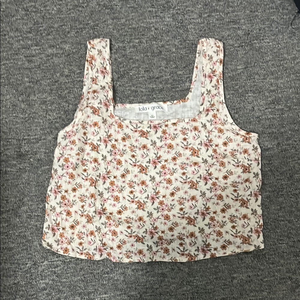 Floral Women's Top - Cream